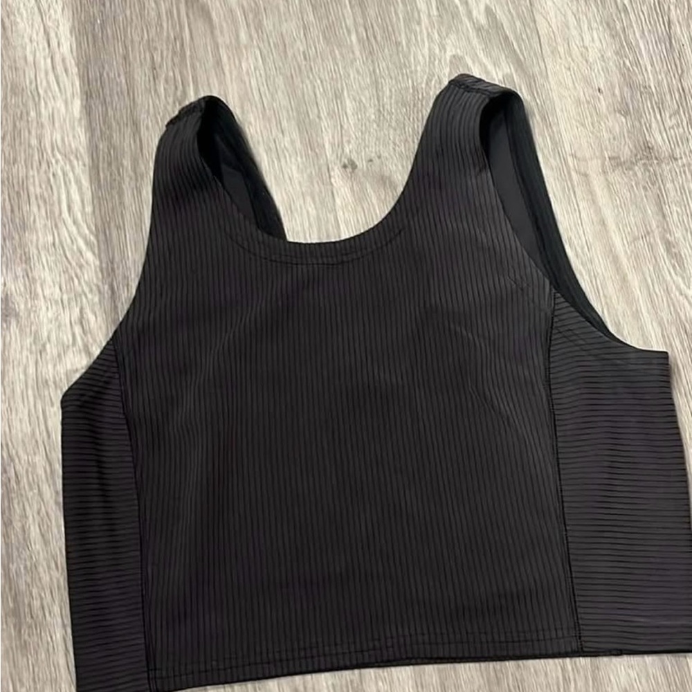 lululemon athletica Black Ribbed Tank Top